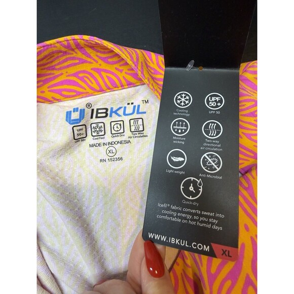 Ibkul Ruched Elbow Sleeve Dress Sally Orange Peel / Hot Pink Size XL NWT - Picture 9 of 11